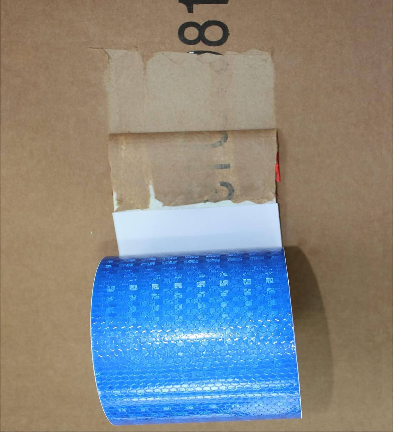 Blue Reflective Tape 3 inch, Outdoor Waterproof High Visibility Warning Industrial Marking Tape, Safety Stickers (11 feet)