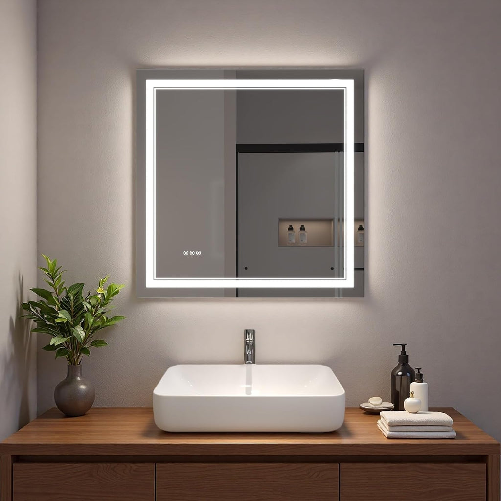 LED Bathroom Mirror with Lights, Wall Mirrors