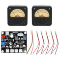 Premium VU Meter Audio Level Indicator with Backlight DB Tester Power Amplifier Kit 2Pcs Set for Professional Sound Engineers Home Studio Car Audio DIY ABS PCB Material