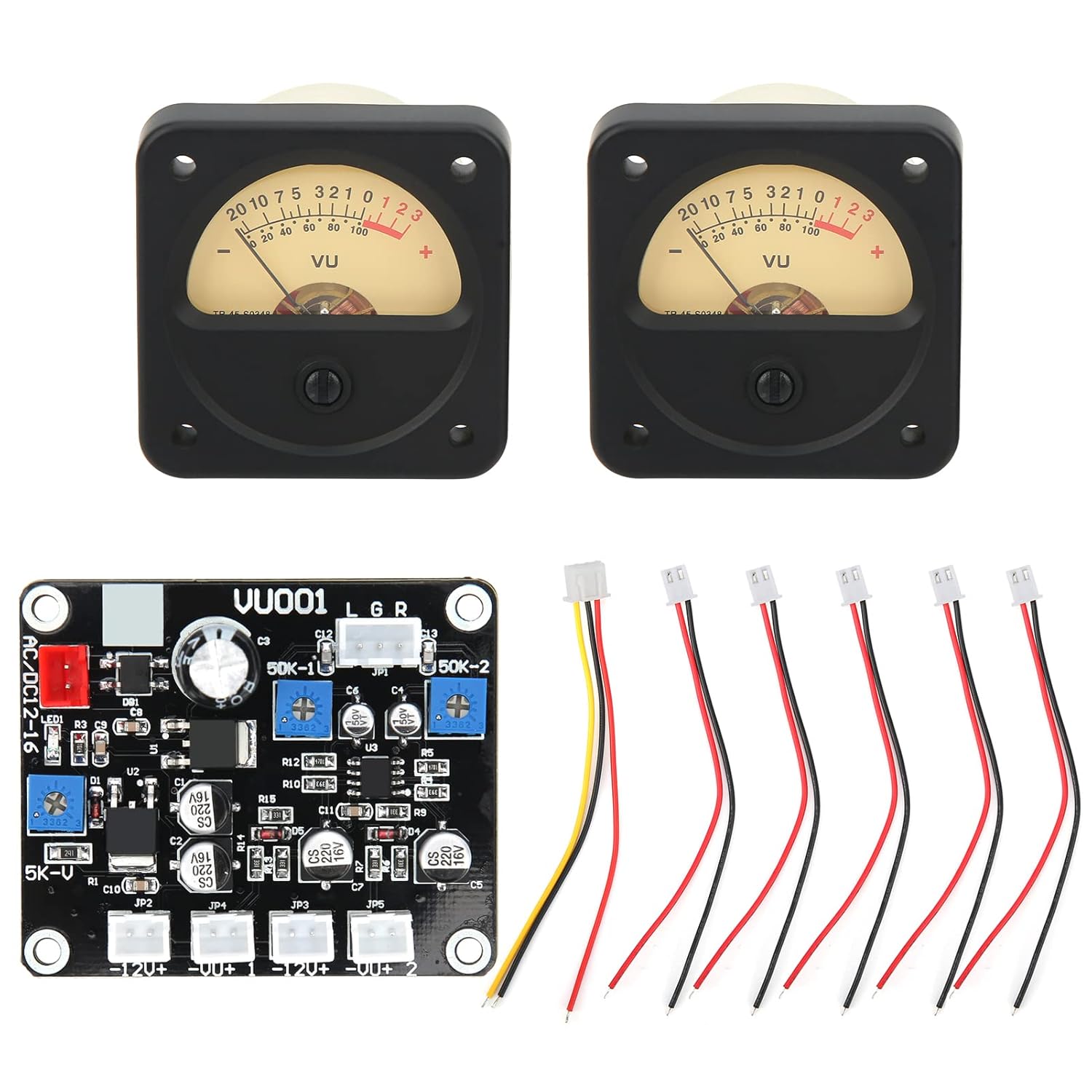 Premium VU Meter Audio Level Indicator with Backlight DB Tester Power Amplifier Kit 2Pcs Set for Professional Sound Engineers Home Studio Car Audio DIY ABS PCB Material