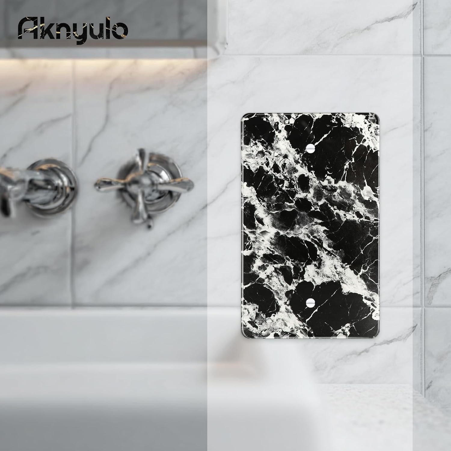 Black White Marble Pattern Acrylic Wall Plates Blank Wall Plate Light Switch Cover Plate Blank Wall Plate Decorative Acrylic Light Switch Cover