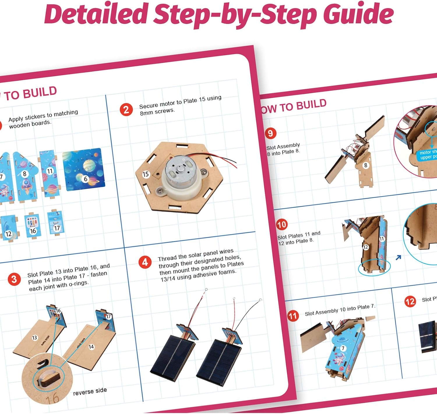 Playnovate Solar Satellite STEM Kit | DIY Space Toy for Kids | Build a Working Model with Motor | Includes QR Astronomy Tutorials | Birthday Gifts for Boys & Girls Age 8,9,10,11,12,13,14 Years