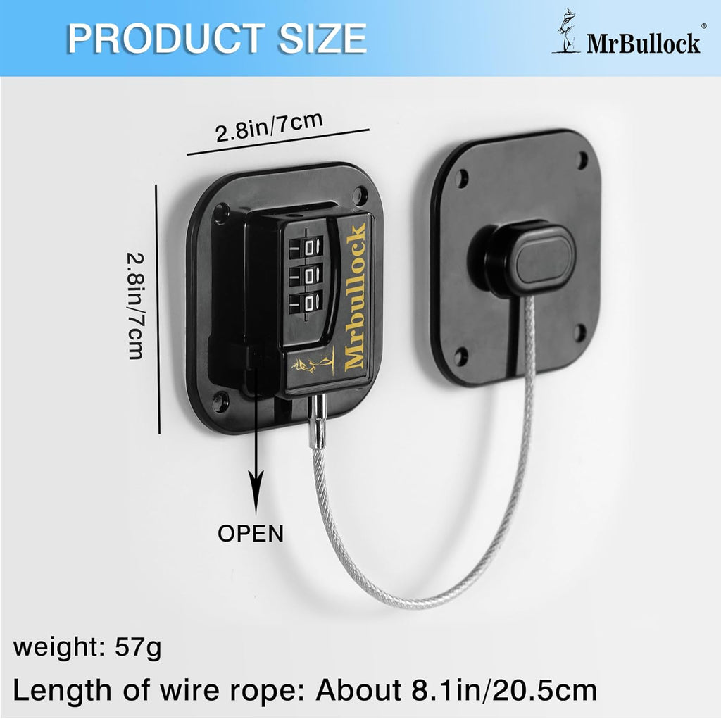 Refrigerator Lock Fridge Locks for Kids Keyless Child Safety Cabinet Locks for Cabinets Closets Drawers Window Electrical Appliances