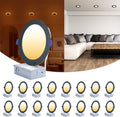 CycevSun Black Recessed Lights 6 Inch with Night Light 16 Pack, Dimmable & 5 Color Selectable, Canless Ultra Thin Wafer Downlight Indoor Outdoor Exterior Soffit, 12W, ETL Listed