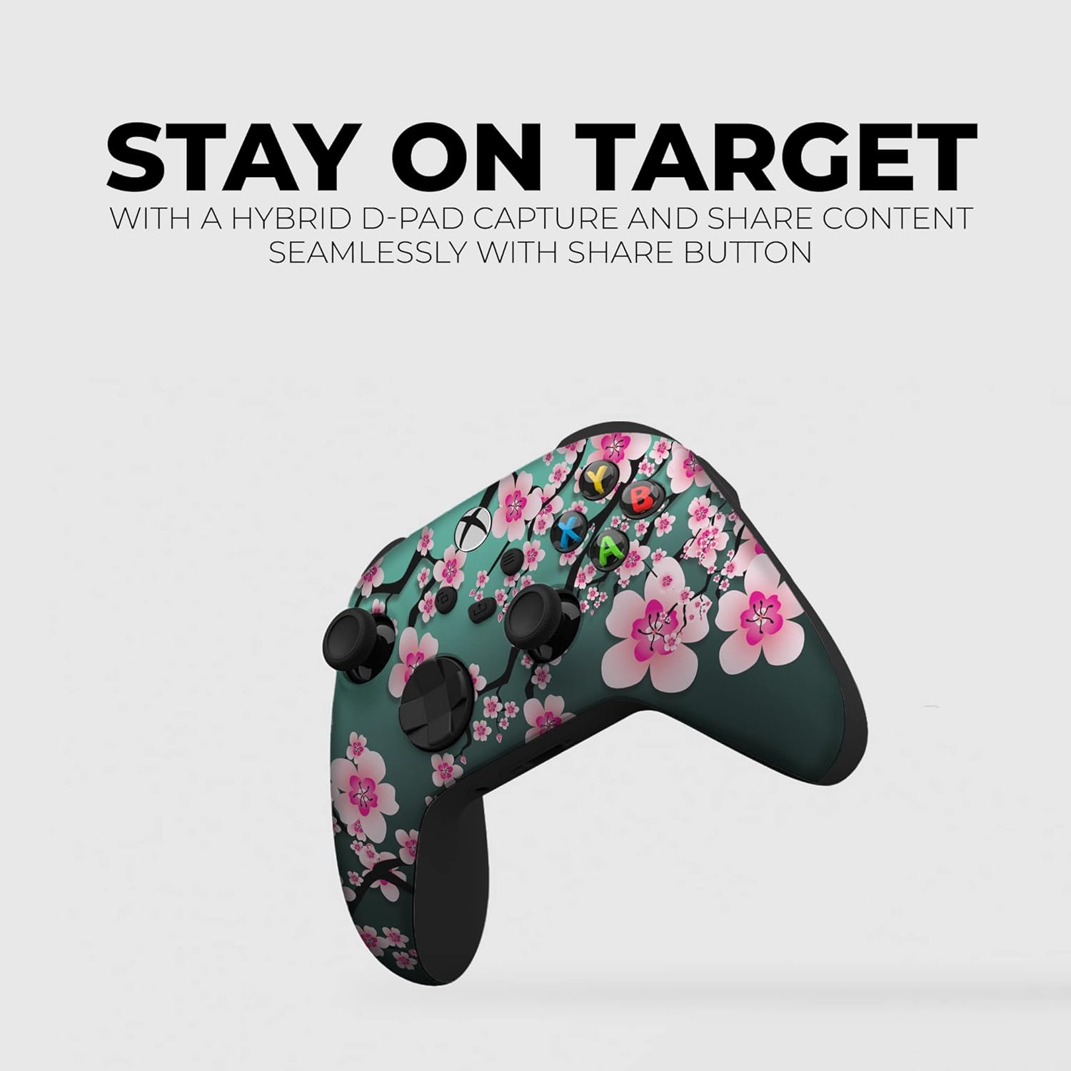 DreamController Cherry Blossom Custom X-box Controller Wireless compatible with X-box One/Series X/S Proudly Customized in USA with Permanent HYDRO-DIP Printing(NOT JUST A SKIN) (MODDED)