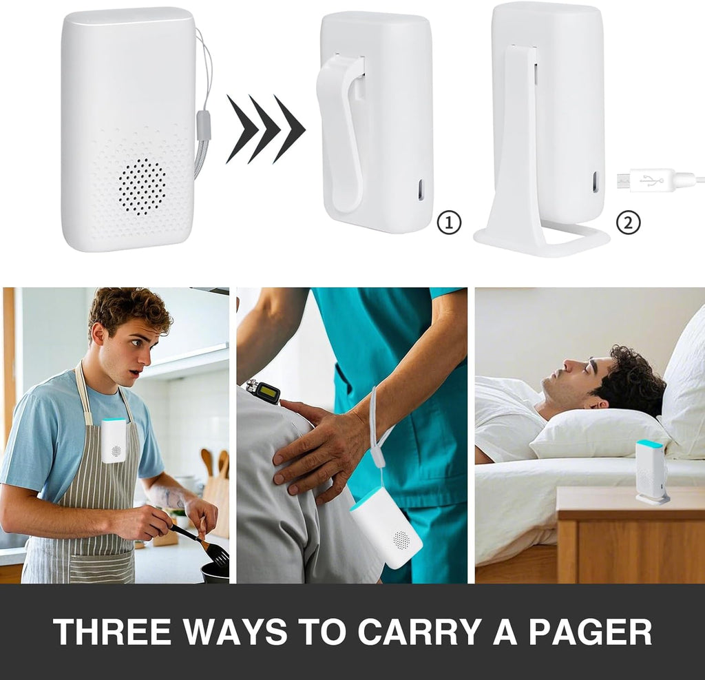 Bed Sensor Alarm and Fall Prevention for Elderly, Motion Sensor Alert System with 58 Melody/LED/Vibration Mode, for Patients Seniors Elderly Monitoring at Home