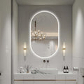 40" x 24" Oval LED Mirror for Bathroom, Backlit Vanity Mirror with Lights, Frameless Smart Wall Mirror, 3 Colors Stepless Dimmable, Anti-Fog, Shatterproof, Memory, CRI95+(Horizontal/Vertical)