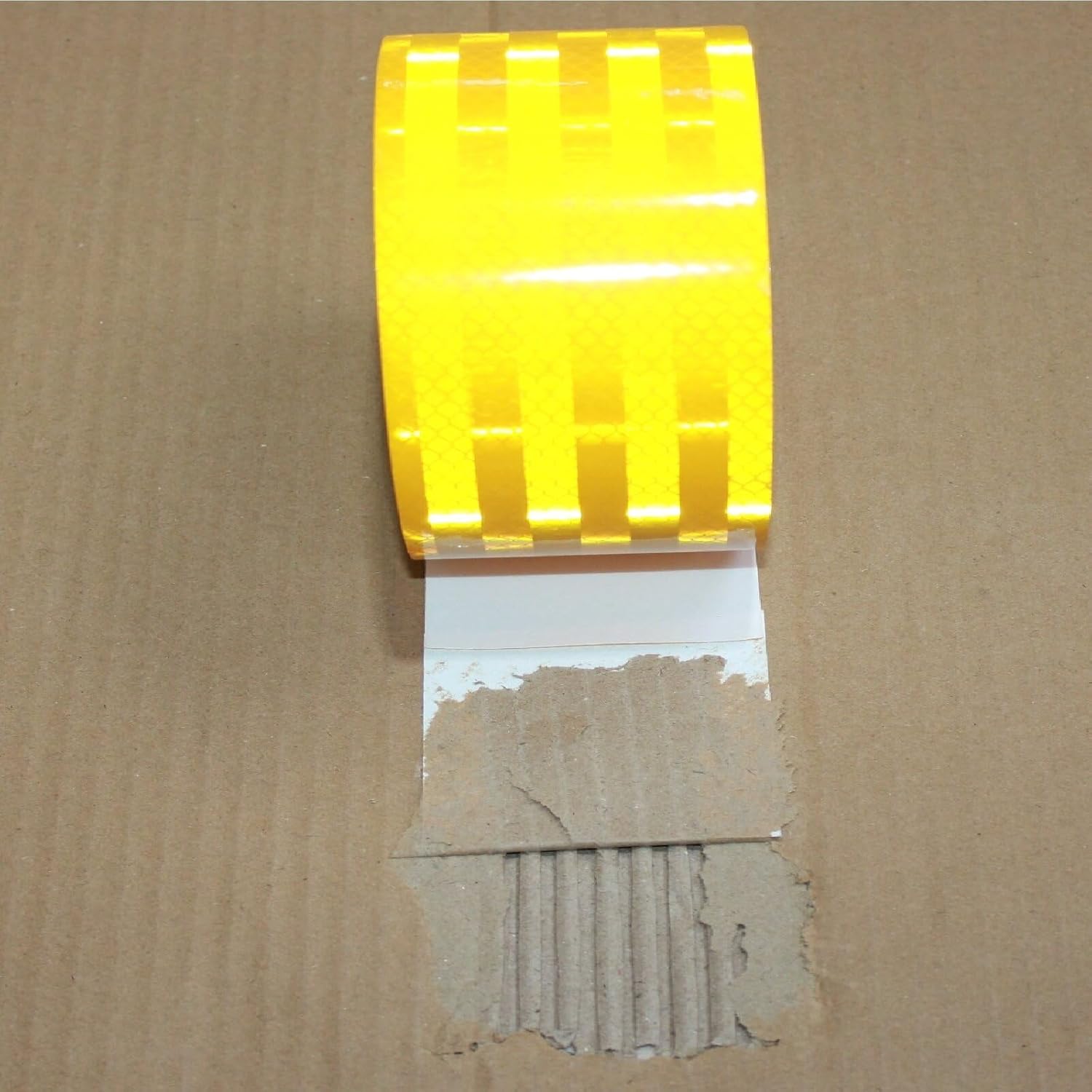 Non Fading Yellow Reflective Tape 4 inch Wide, Outdoor Waterproof High Visibility Warning Industrial Marking Tape, Safety Stickers (168 feet)