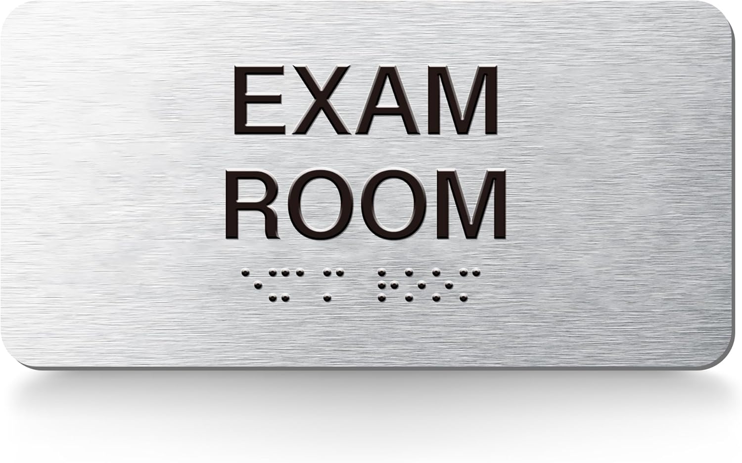 Exam Room Signs with Raised Text & Grade 2 Braille –, ADA Compliant, 7 Variants (EXAM, EXAM 1-6), Easy Install with Double-Sided Tape, Office & Medical Sign (7.8”W x 4”H)