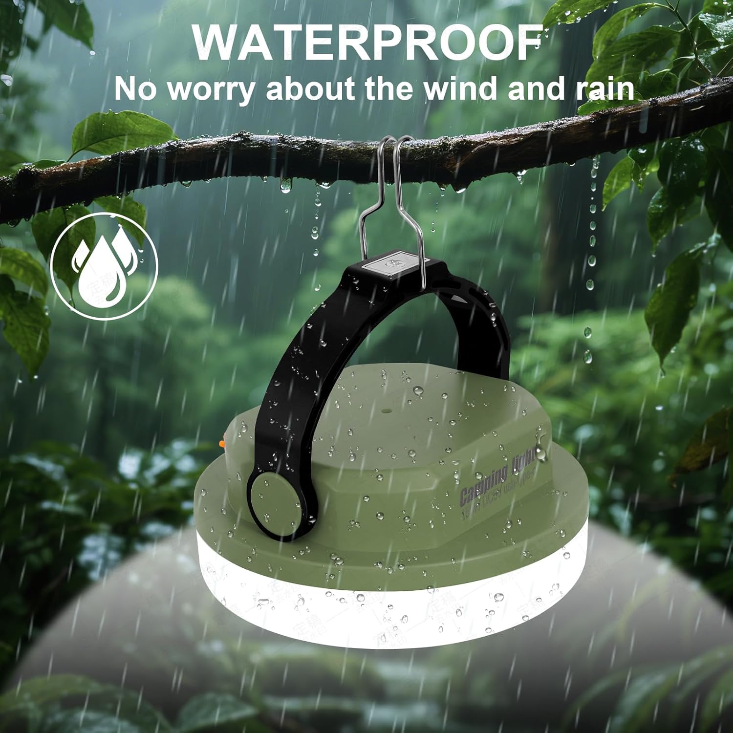 Rechargeable Camping Light MAYDENG 4000mAh , 100W, Waterproof LED Light. Suitable for Outdoor Emergencies, Hiking, and Backpacking.