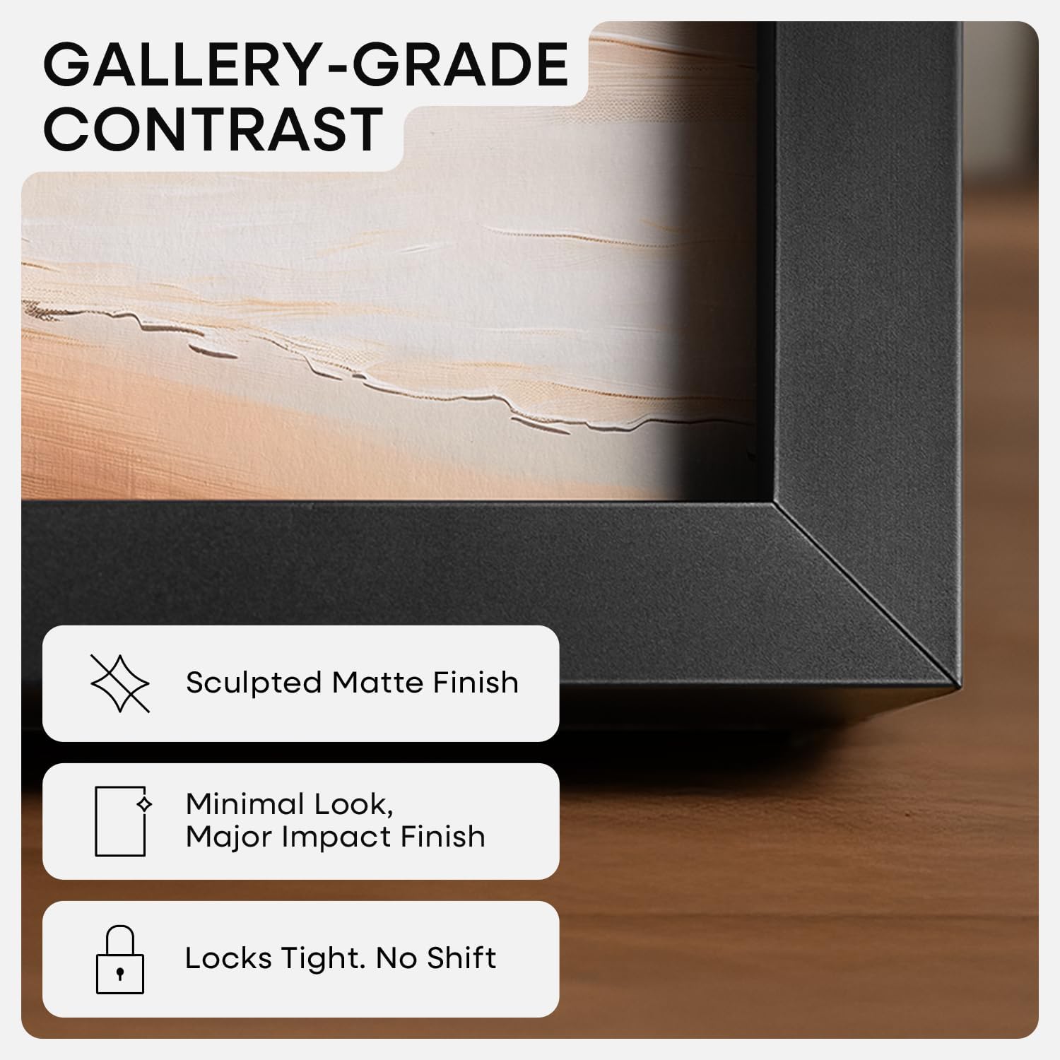 Homeforia 20x27 Picture Frame Black, High End Metal 20x27 Poster Frames with Mat 16x24 for Photo, 20 x 27 Black Frame Matted to 16 x 24 inch Print, 27x20 Thin Frame, Tempered Glass, Wall Kit, Set of 1