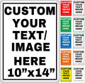 Custom Aluminum Signs – Personalized Weatherproof Metal Signs for Indoor & Outdoor Use – Multiple Sizes – Add Text/Logo – Optional Reflective & Double-Sided Printing – for Home, Business, Hazard, Garden, Door & Commercial Use (vertical 2, 14x10inch)