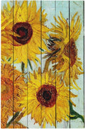 Light Switch Cover Plate Sunflowers Oil Paintings Wood Floral 1 Gang No Device Blank Electrical Wall Plates Faceplate Decorative Switch Plate For Farmhouse Bed Room Decor