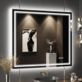 40x36 Inch LED Bathroom Mirror with Lights,Backlit and Front Lighted Bathroom Vanity Mirrors for Wall,Anti-Fog Dimmable Memory Shatterproof LED Vantiy Mirror
