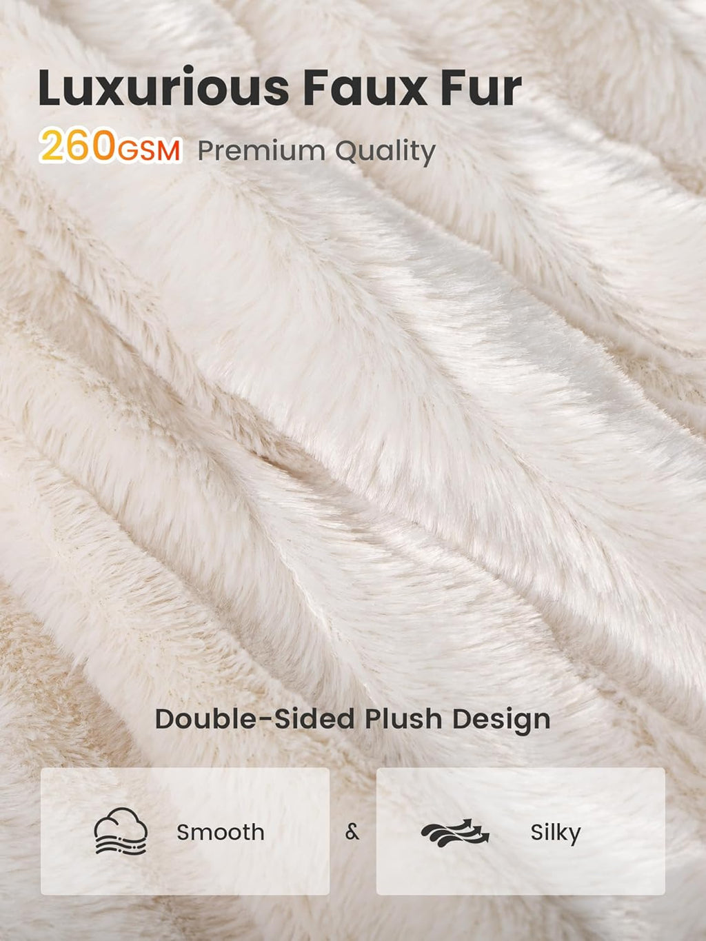 WOOMER Heated Blanket Throw 50" x 60", Electric Blanket Throw with 4 Heating Levels & 4H Auto Off, ETL Certified, White Double-Sided Velvet, Over-Heat Protect, Machine Washable