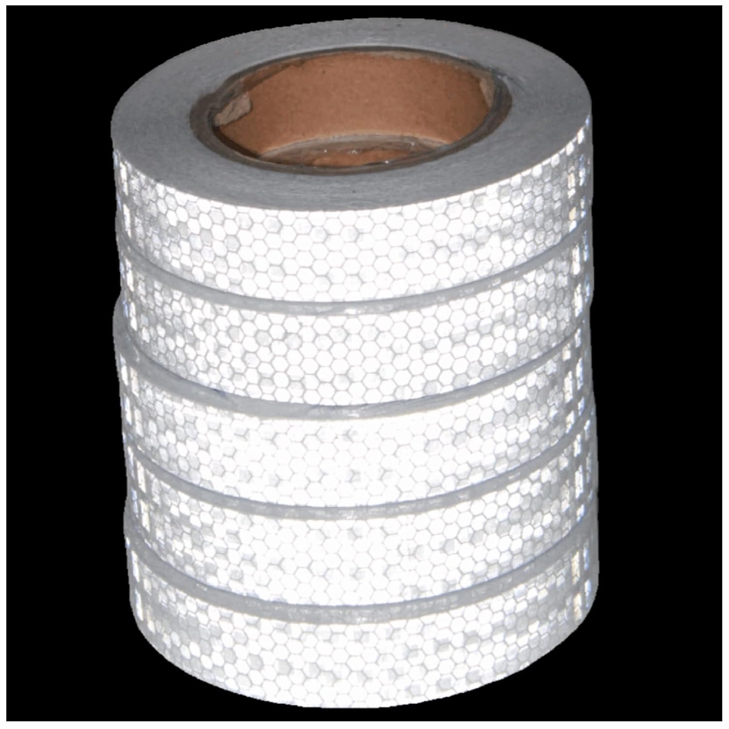 White Reflective Tape Outdoor Waterproof 1 inch Wide, High Visibility Warning Industrial Marking Tape,Safety Stickers (68 feet,5 Rolls)
