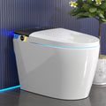 WANSID Luxury Smart Toilet with Bidet Built-In,1.28 GPF Elongated One Piece Toilet for Bathroom, Auto Open/Close, Foot Sensor Operation, Heated Bidet Seat, Warm Water & Dryer, Digital Display