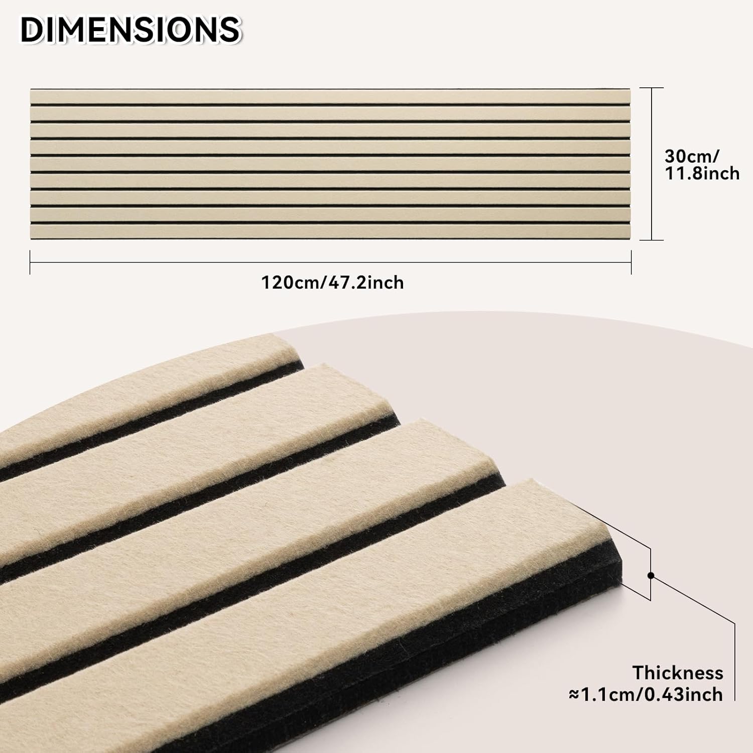 Self-Adhesive Acoustic Panels, 10 Pack Large Soundproof Wall Panel, High Density Sound Proof Panels, Decorative Absorbing Acoustic Treatment for Home Studio Office (Splicing Color)