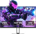 KTC 27 Inch QHD Gaming Monitor, 2K 200Hz Up to 210Hz 1ms Fast IPS Computer Monitor, HDR400, 1440P with Adaptive Sync, Built-in Speakers, HDMI Displayport, Tilt Adjustment, VESA Compatible, H27T22C-3
