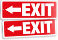 iSYFIX Exit Signs 2 Pack 12x4 Inch with Directional Left Arrows - Rust Free Aluminum, Laminated for UV, Weather, Scratch Resistance - Ideal for Offices, Schools, Theaters, Restaurants