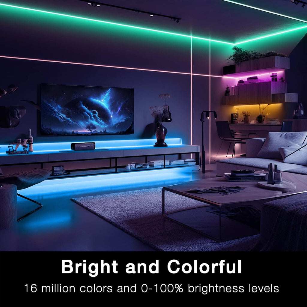 DAYBETTER RGB Led Light Strips Kit Compatible with Alexa and Google Assistant, Smart WiFi Led Strip Lights for Bedroom, Room, Decor, Kitchen, Home Party Decoration (200FT)