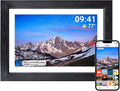 THOMSON Digital Picture Frame, Digital Photo Frame WiFi with 32 GB, HD IPS Touch Screen, Auto-Rotate, Slideshow, Share Photos/Videos from Phone by App (10.1Inch Wood)