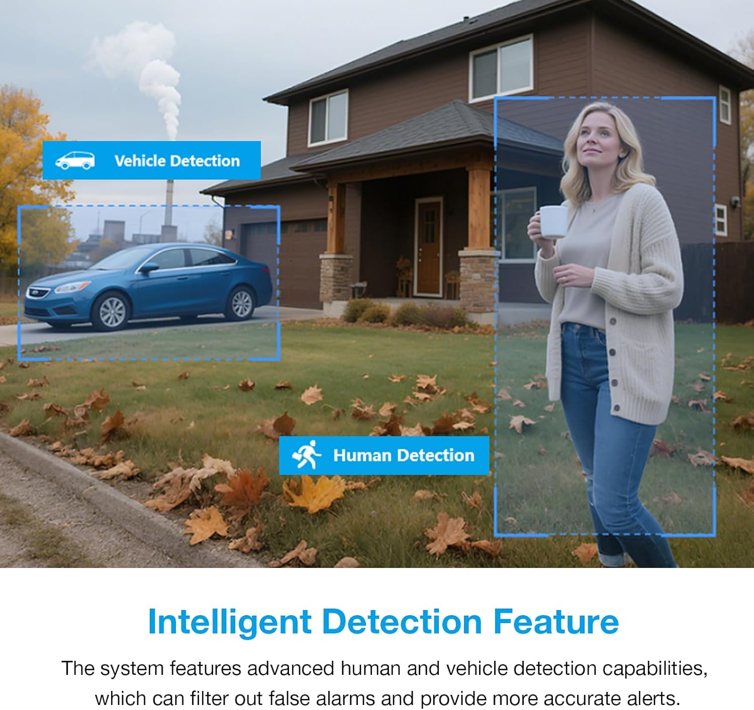 5MP 3K Window Camera, 2.4G & 5G WiFi Indoor Cameras for Home Security with Color Night Vision, Window Security Cam with Smart Human/Motion Detection, 2-Way Audio, 24/7 Recording, Easy & Quick Install