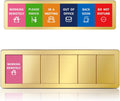 Office Door Signs -6 Options Do Not Disturb, In A Meeting, Out Of Office, Working Remotely, Back Soon Please Knock,Privacy Door Slider Sign for Meeting & Conference Room Brushed Gold