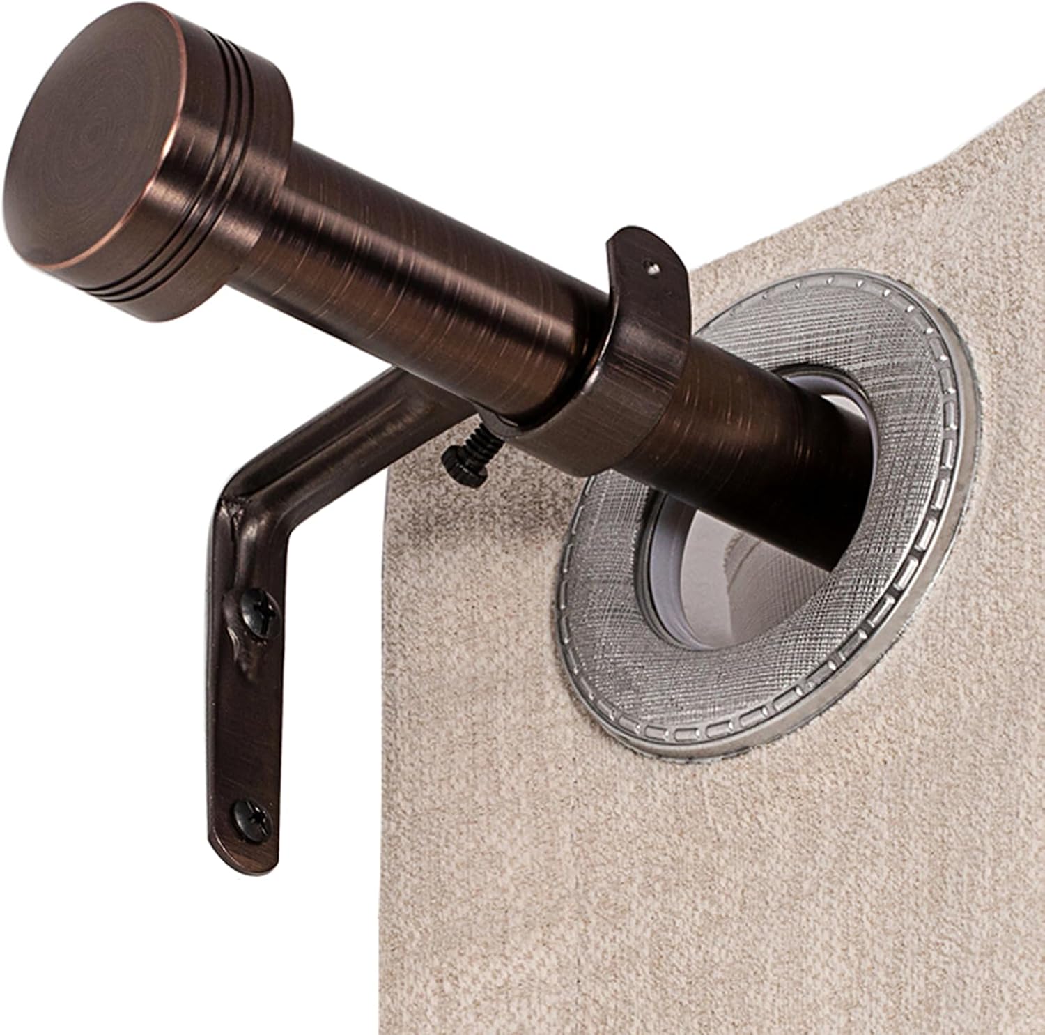 Adjustable Curtain Rods-18 to 88 Inches,1 Inch Modern Metal Drapery Rods, Adjustable Heavy Duty Curtain Pole with Simple End Caps