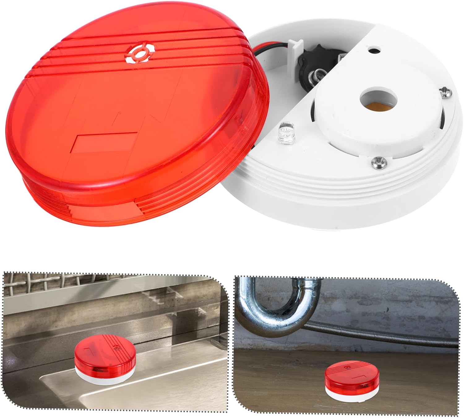 Gadpiparty Water Leak Detection System Smart Sensor for Basement Bathroom Kitchen and Laundry Room Immediate Alerts for Water Level Monitoring and Leak Prevention