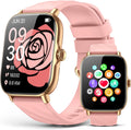 Smart Watches Fitness Tracker for Men Women with Step Counter, Sleep / Calorie Monitor, Pedometer, IP68 Waterproof, 120+ Sports for iPhone Android, 1.91”HD Touchscreen Smartwatch (Casual, Pink, 1.91)