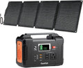 Portable Power Station With Solar Panel Included, Flashfish 200W Solar Generator+60W Solar Panel(DC Output),Backup Power Emergency Power Supply For Home Blackout/RV/Camping
