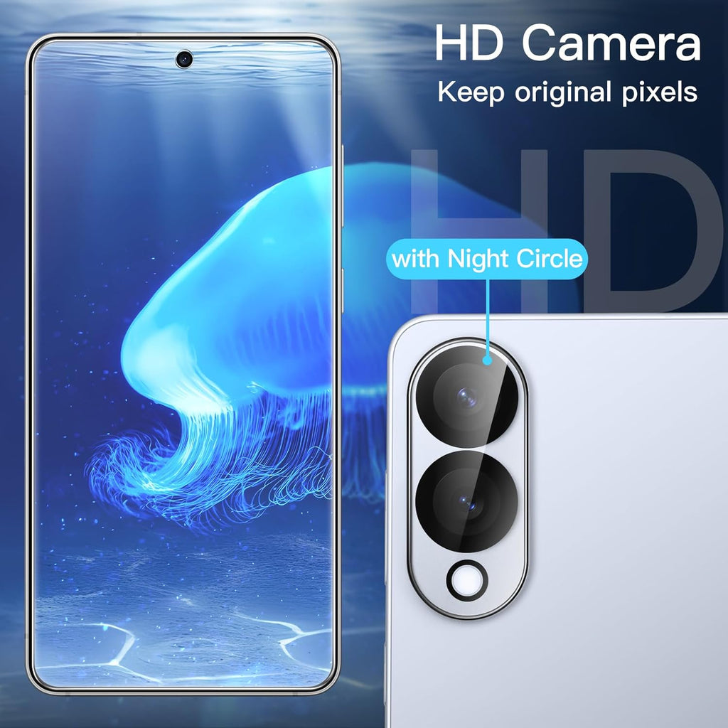 JETech Privacy Screen Protector for Samsung Galaxy S25 Edge with Camera Lens Protector, Anti-Spy Tempered Glass Film, Fingerprint ID Compatible, 2-Pack Each