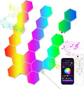 Hexa Light Panels, RGB Hexagon LED Wall Lights, Smart Home Creative Wall Lighting with Music Sync, Modular LED Light Panels for Room Decor & Wall Decor, 20 Pack