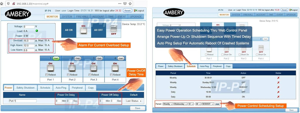 Professional 4-Port Universal Remote Power Switch - Phone Control + Web Control