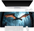 Small Heated Desk Pad 23.6" x 14.2" – Compact Electric Mouse Pad with 3 Heating Levels, Auto Shut-Off, Waterproof PU Surface, Plug-in Warmer for Office or Home Use, Flying Dragon