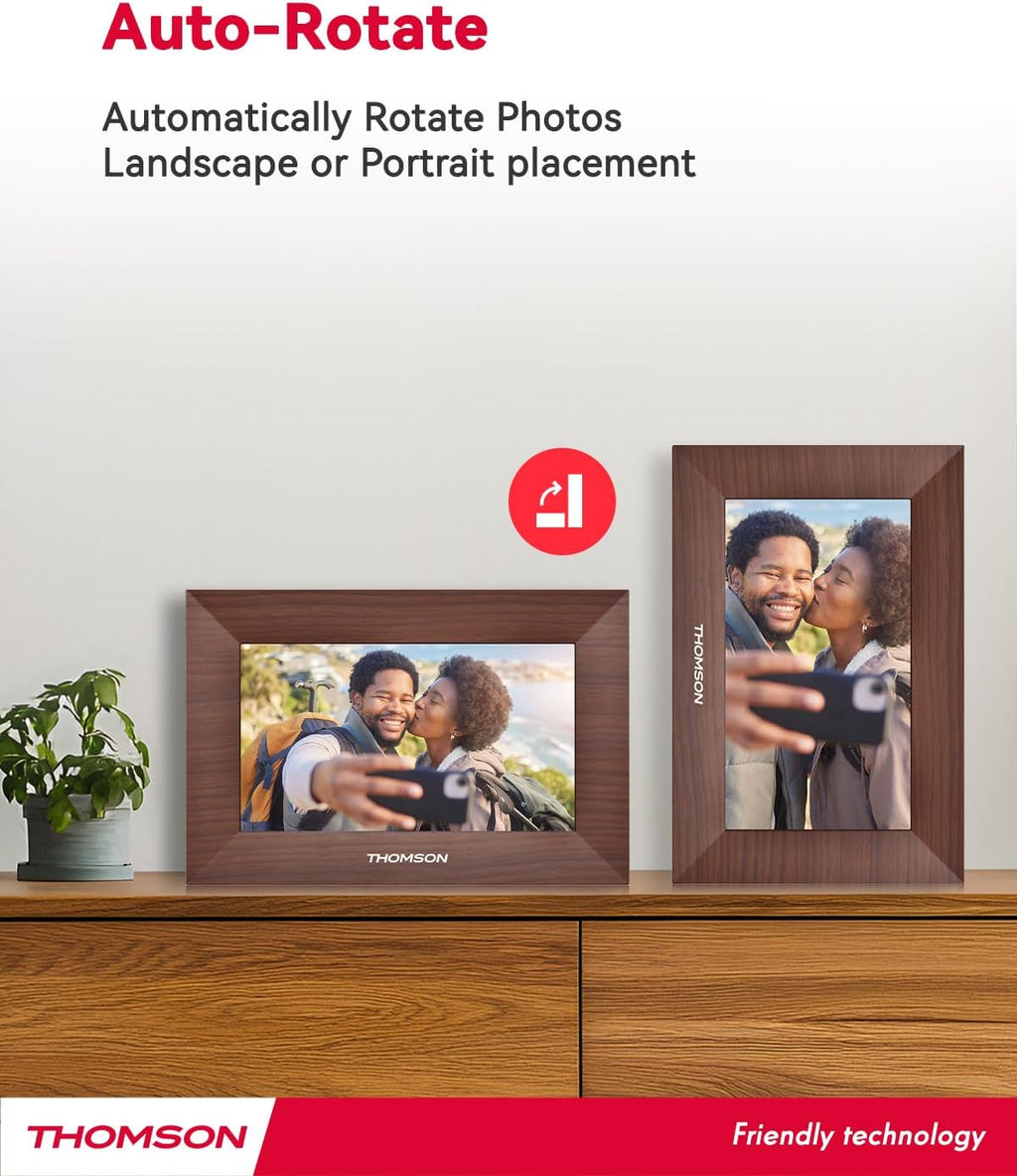 7 Inch Digital Picture Frame, Digital Photo Frame WiFi with 32 GB, 1280x800 HD IPS Touch Screen, Auto-Rotate, Slideshow, Share Photos/Videos Instantly from Anywhere Great Gift (7 Inch WiFi)