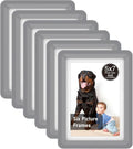 Dark Gray 5x7 Picture Frame with Acrylic Front 6 Pack, ABS Frame for 5x7 or 4x10 Photos, Shatterproof UV-Resistant Tabletop Photo Frame, Vertical/Horizontal Display for Home Décor