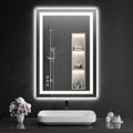 26"x38" LED Bathroom Mirror with Lights, Dimmable, Anti-Fog, Lighted Bathroom Vanity Mirror for Wall, Backlit + Front Lit, Memory Function, Shatter-Proof, Tempered Glass
