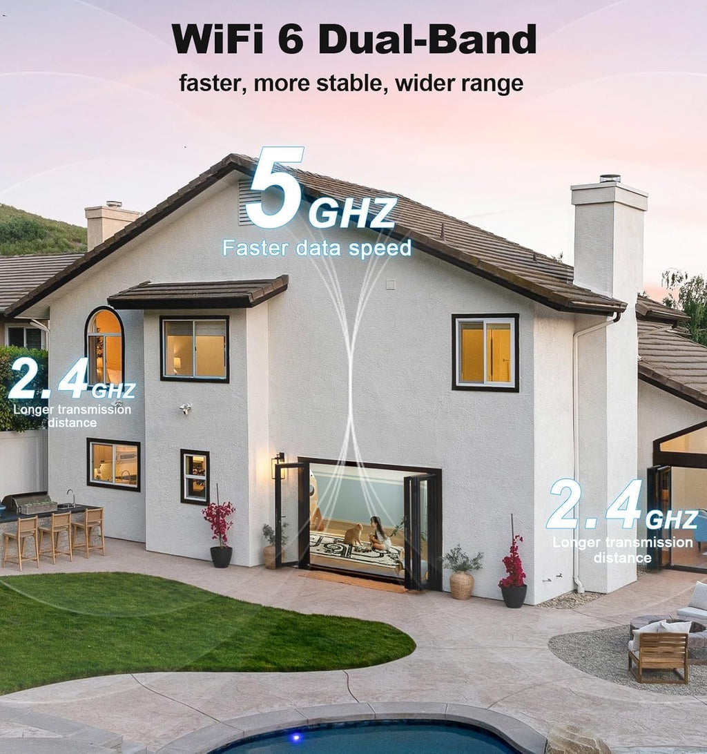 Indoor Security Camera, Indoor Camera for Home Security, WiFi Home Camera with 360° Pan Tilt, AI Motion Detection, Two-Way Audio, Night Vision for Baby, Pet, Elderly Monitoring