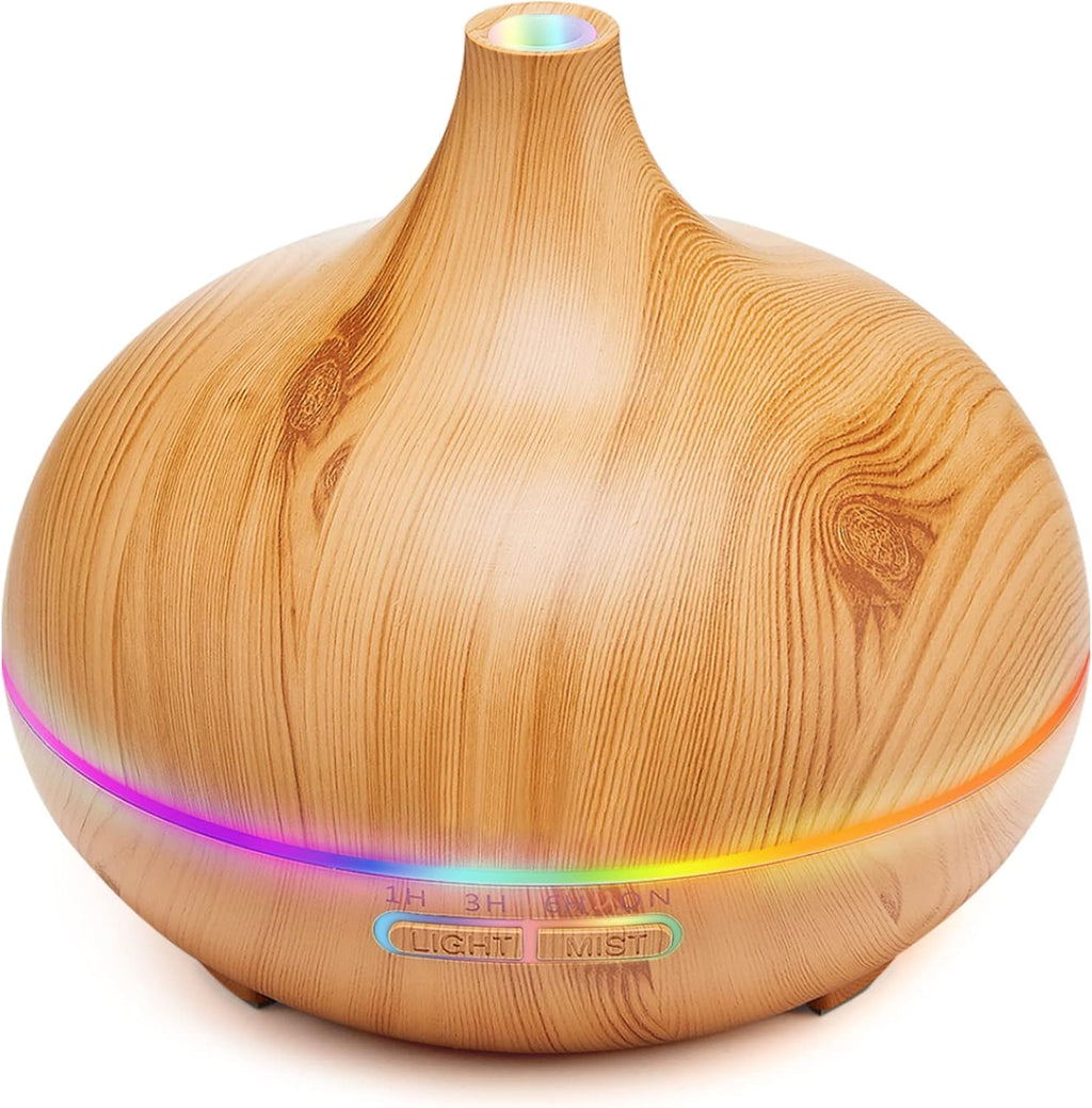 Aroma Diffuser for Essential Oil Large Room,Office Essential Oil Diffusers for Home Kids, Cool Mist humidifier for Bedroom Quiet with Ambient Light,Waterless Auto Off Aromatherapy, 1 count, pack of 1