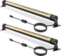 2-Pack Pro-Grade LED Wall Washer Light Bar, 54W 6480LM 2700K Warm White, 40-Inch IP67 Waterproof 120V Linear Outdoor LED Light Bar Landscape Lighting with On/Off Switch