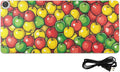 Heated Desk Pad Mouse Pad 31.5x13 Inch PU Leather Desk Mat with 3 Heat Levels Large Mouse Gaming Computer Laptop Mat Apples Colorful
