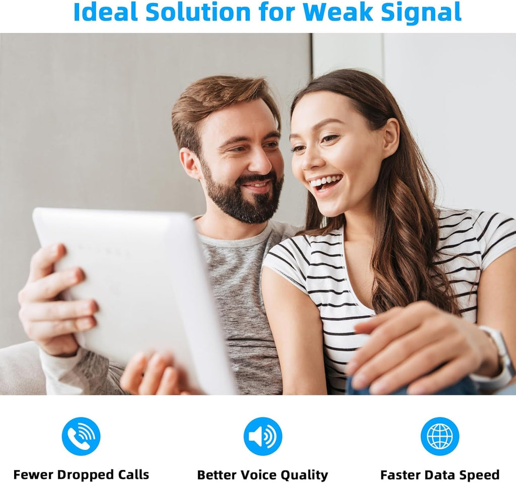 Cell Phone Booster for Home, Up to 7000Sq. Ft,Cell Phone Signal Booster for Rural Area with 2 Indoor Panel Antennas,Boosts 5G 4G LTE for Home (White)