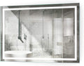 Krugg | Large 48 Inch X 36 Inch LED Bathroom Mirror | Lighted Vanity Mirror Includes Dimmer & Defogger | Wall Mount Vertical or Horizontal Installation