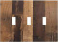 Rustic Brown Wood Vintage Wood Board Decorative Switch Plates 3 Gang Wall Plate Triple Toggle Light Switch Cover Faceplate Electrical Wall Panels For Farmhouse Cabin Decor