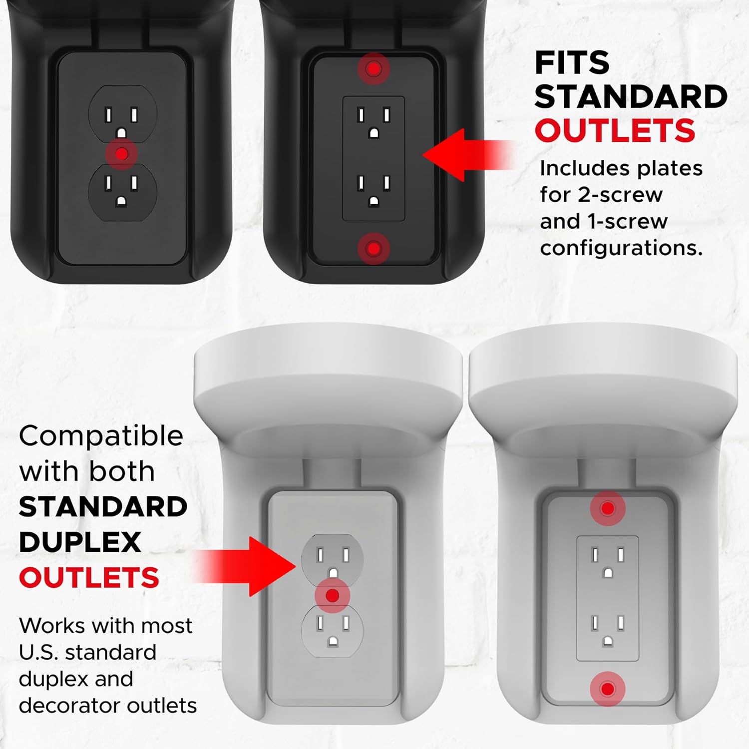 Sound Bass ERA100 Shelf Wall Outlet AC, White, Home, Compatible with Sonos ERA 100, Plug Mount Organizer, Bathroom, Kitchen, Bedrooms, Cord Management, Easy Installation, Mounting Kit Included