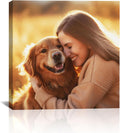 SPECPIX Custom Canvas Prints with Your Photos Customized Canvas Wall Art Personalized Canvas Pictures Gifts for Pet Dog Baby Family Mom Dad Men Women Couple Boyfriend Girlfriend Framed 16x16
