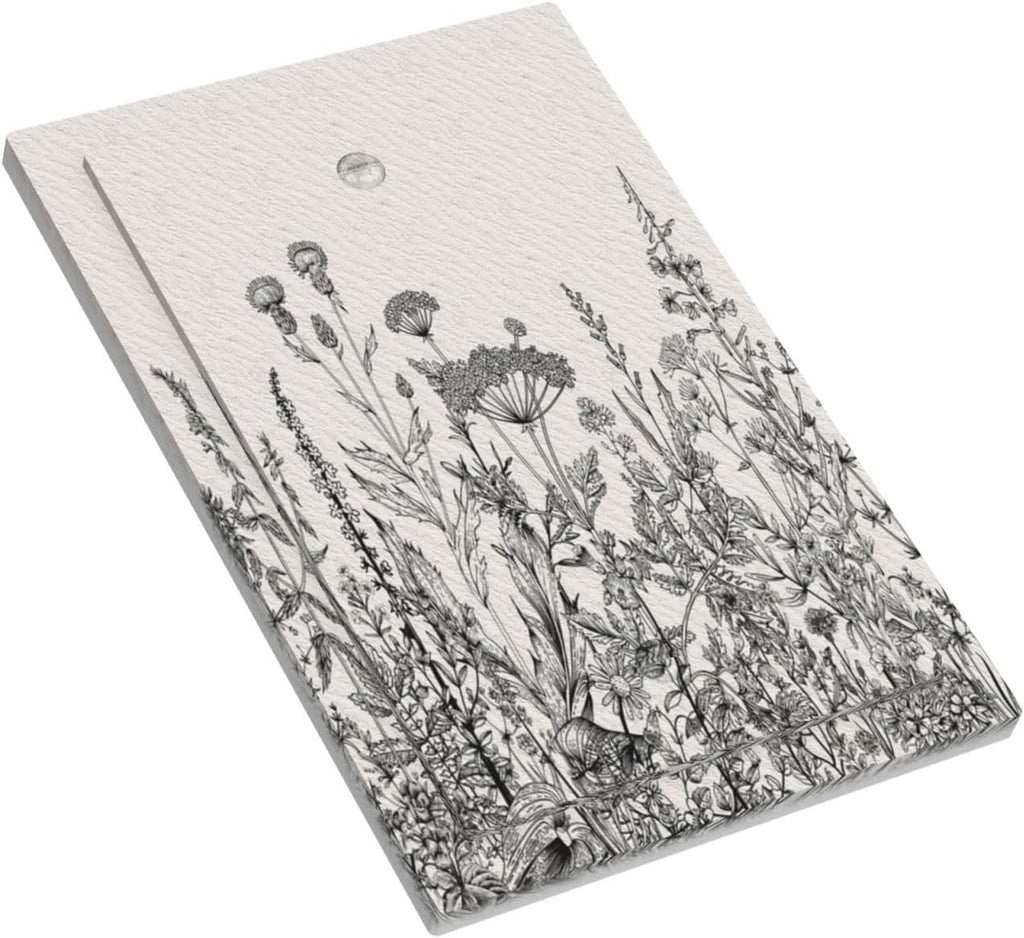 Decorative Light Switch Plate Covers Sketches of Wildflowers and Grasses 1 Gang No Device Single Blank Outlet Covers Wall Plate Light Switch Cover Plate Faceplate for Bedroom Home Decor