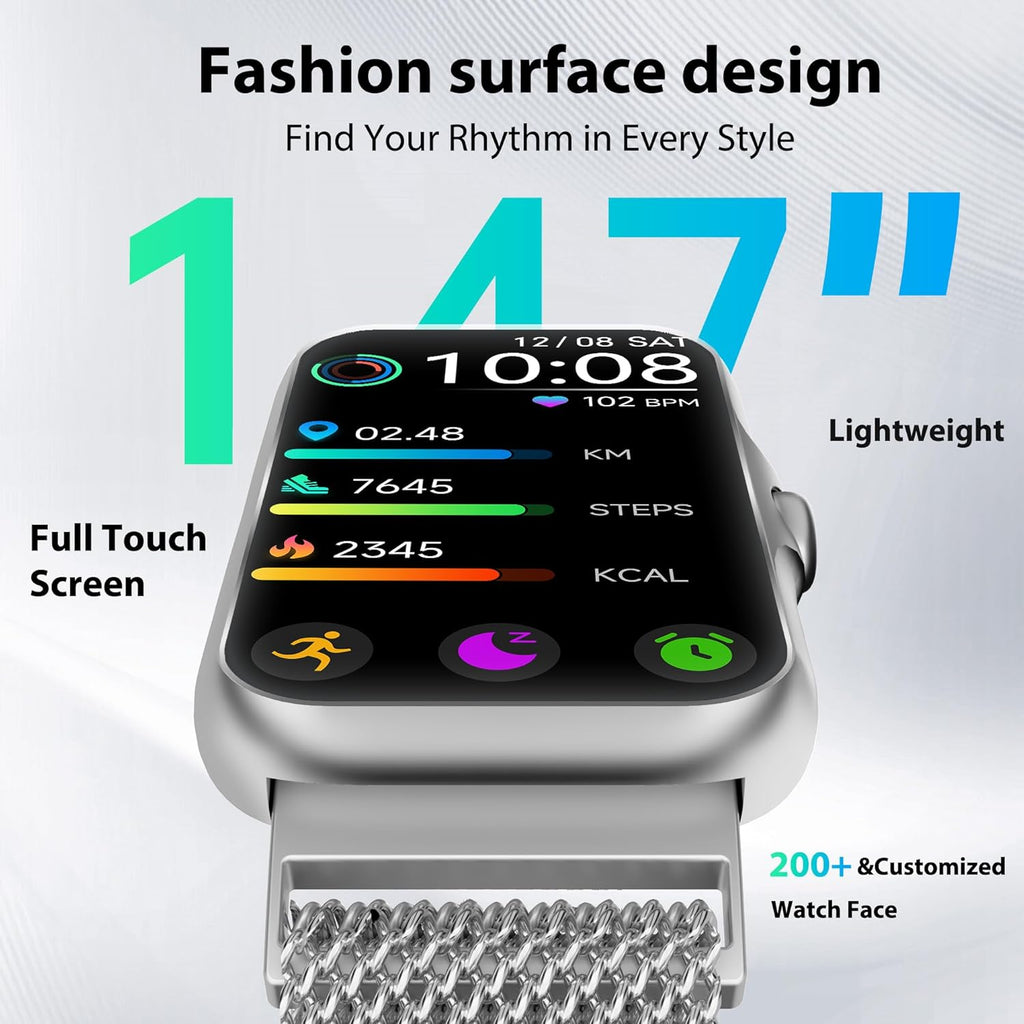 Fitness Tracker with 24/7 Continuous Heart Rate, Blood Oxygen Monitor, Smart Watch with Sleep Monitor, IP68 Waterproof Activity Tracker Step Counter for Women Men